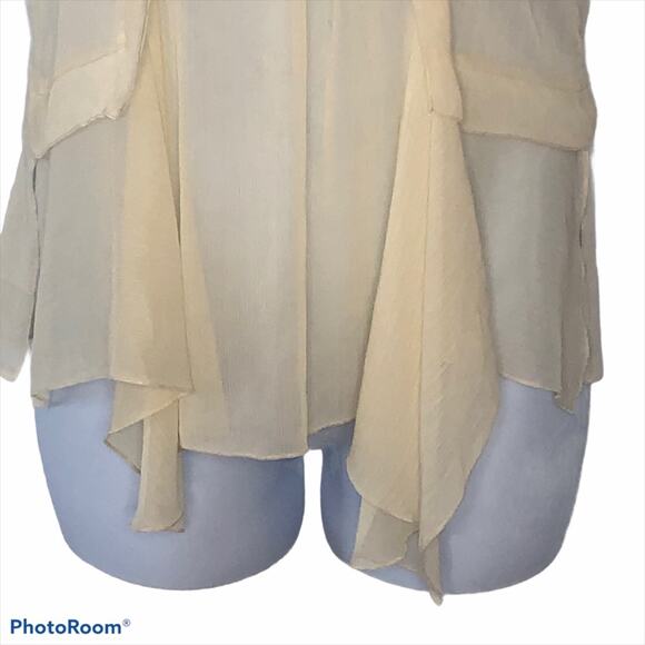 Matilda Jane Sheer Cream Sleeveless Tunic | Boho Chic Oversized Style | XS - Picture 7 of 15